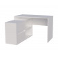 Cтіл письмовий кутовий TWIN B 120x60 Білий діамант