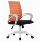 Комп'ютерне крісло POLO оранжеве/чорне/білий каркас