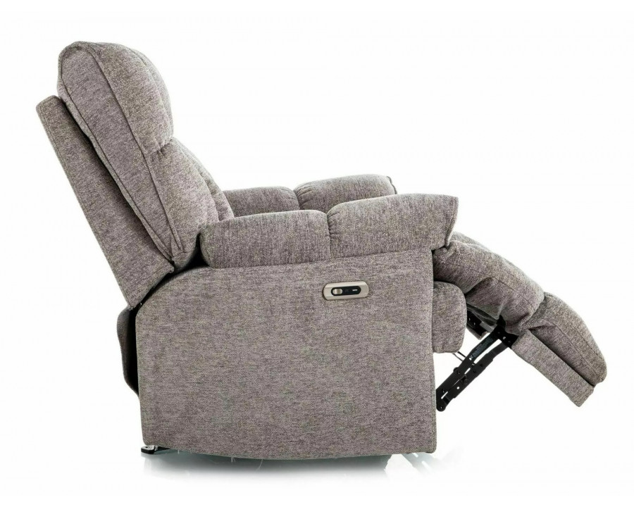 Крісло реклайнер електричне Homer Raven Сіра тканина / Чорний каркас