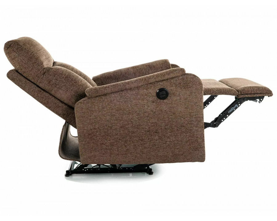 Крісло реклайнер електричне Atlas Raven Капучіно тканина / Чорний каркас