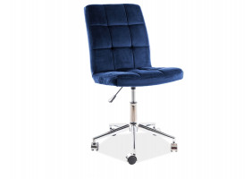 Крісло поворотне Q-020 VELVET синій BLUVEL 86