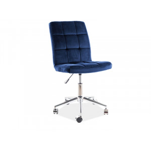 Крісло поворотне Q-020 VELVET синій BLUVEL 86