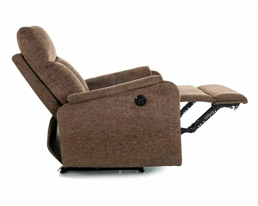 Крісло реклайнер електричне Atlas Raven Капучіно тканина / Чорний каркас