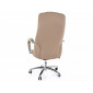 Крісло офісне комп'ютерне поворотне Q-07 Бежева екошкіра / Хром каркас