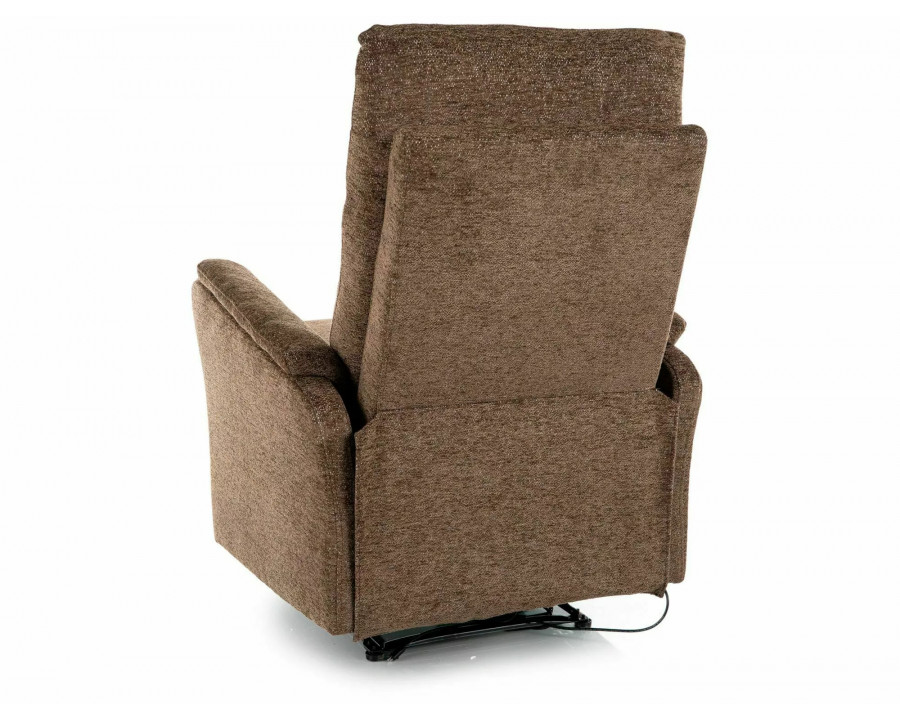 Крісло реклайнер електричне Atlas Raven Капучіно тканина / Чорний каркас