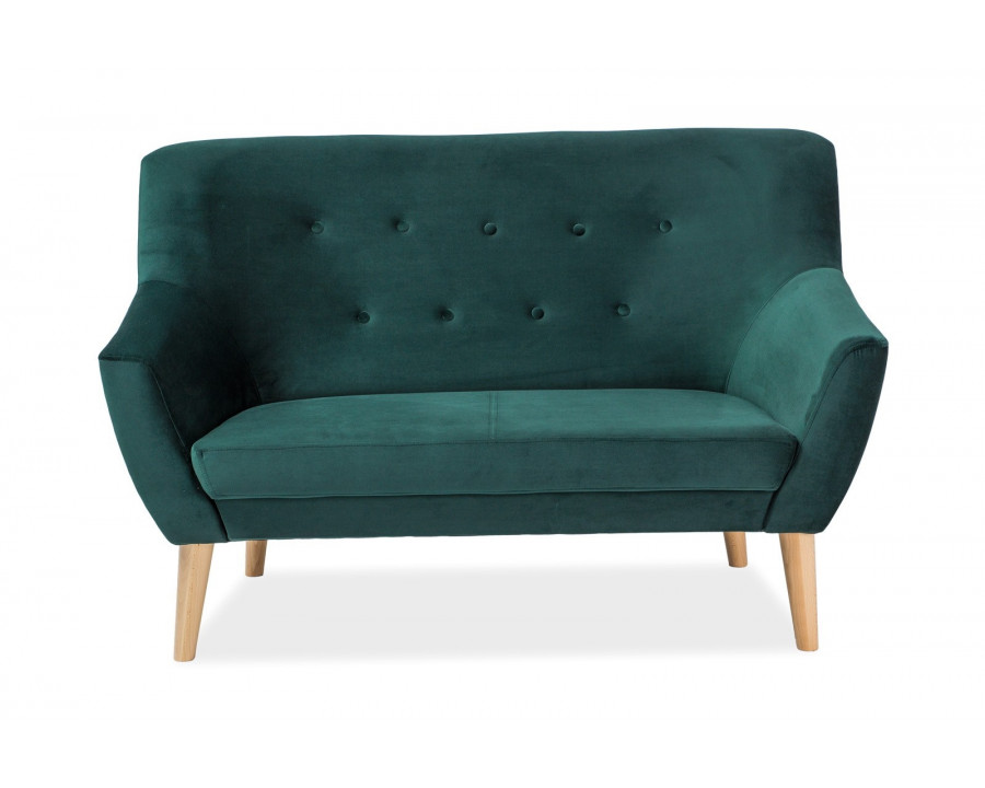 Диван Nordic 2 Velvet Зелений