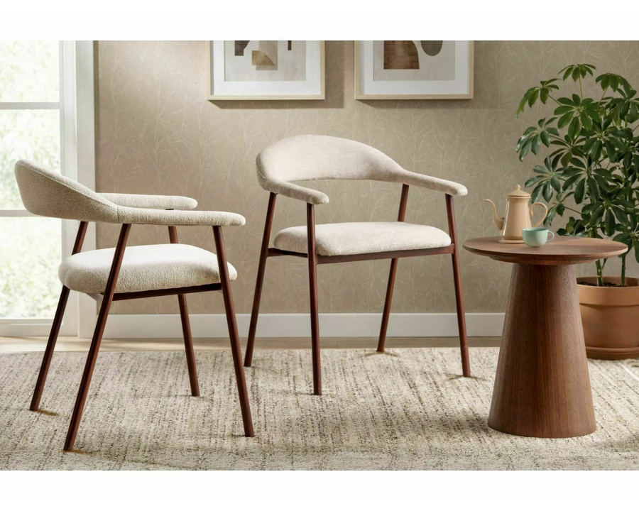 Стіл журнальний кавовий Angel ø45 см Горіх