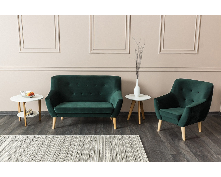Диван Nordic 2 Velvet Зелений