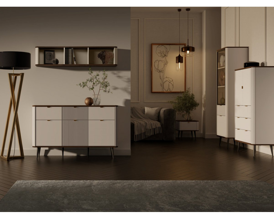 Тумба приліжкова MARLY REG 17 50х42х40 кашемір / горіх