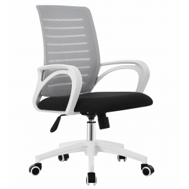 Комп'ютерне крісло POLO світло-сіре/чорне/білий каркас