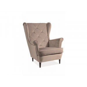 Крісло LADY VELVET беж BLUVEL 28 / венге
