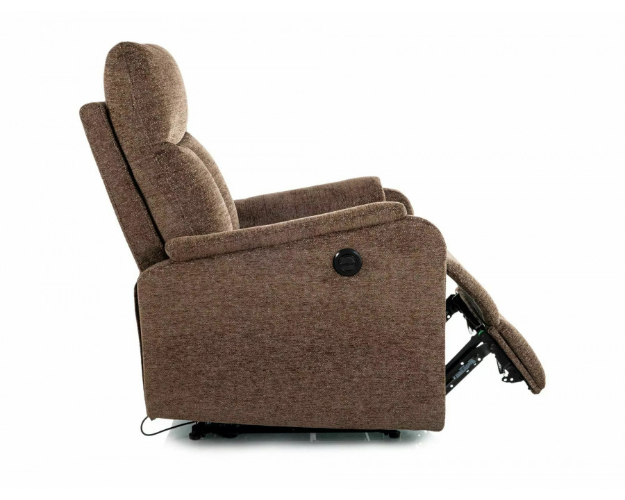 Крісло реклайнер електричне Atlas Raven Капучіно тканина / Чорний каркас