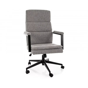 Крісло офісне комп'ютерне поворотне Q-090 Noelle Сіра тканина / Чорний каркас