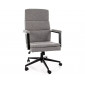 Крісло офісне комп'ютерне поворотне Q-090 Noelle Сіра тканина / Чорний каркас