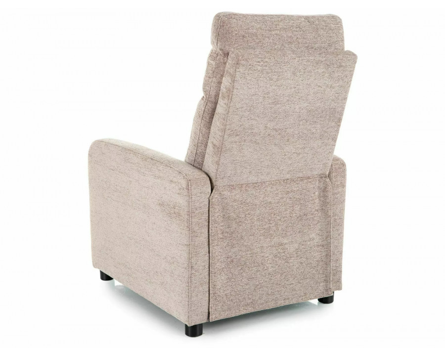 Крісло реклайнер Otus Raven Темно-бежева тканина / Чорний каркас