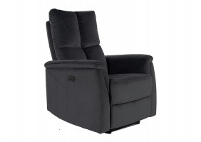 Крісло розкладне реклайнер NEPTUN VELVET Чорний BLUVEL 19