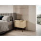 Тумба приліжкова Perfect Home Джапанді / Japandi S54 1-дверна Дуб лінеа