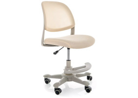 Крісло офісне комп'ютерне поворотне Q-027 Бежева сітка з мембранною тканиною / Хром каркас