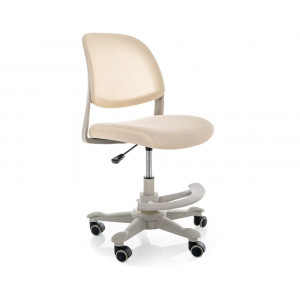 Крісло офісне комп'ютерне поворотне Q-027 Бежева сітка з мембранною тканиною / Хром каркас