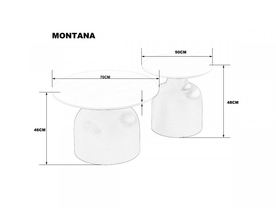 Журнальний столик MONTANA Білий глянець / Чорний (к-кт)