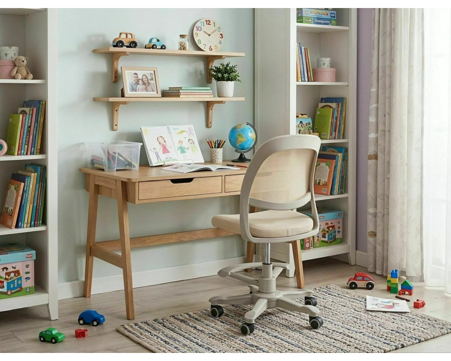 Крісло офісне комп'ютерне поворотне Q-027 Бежева сітка з мембранною тканиною / Хром каркас