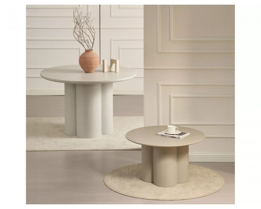 Стіл журнальний кавовий Rosalia ø80 см Темний беж