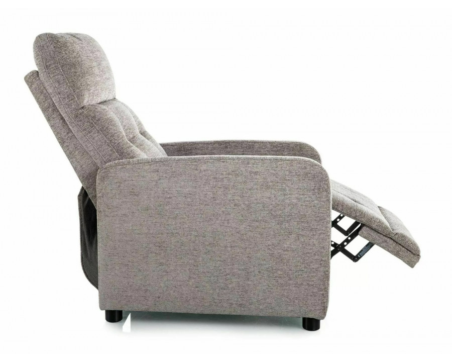 Крісло реклайнер Otus Raven Сіра тканина / Чорний каркас