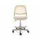 Крісло офісне комп'ютерне поворотне Q-027 Бежева сітка з мембранною тканиною / Хром каркас