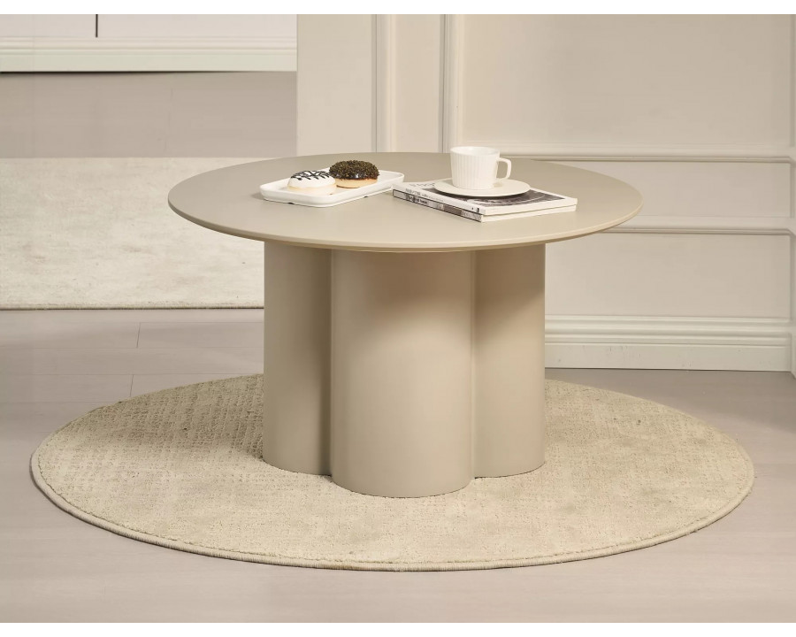 Стіл журнальний кавовий Rosalia ø80 см Темний беж