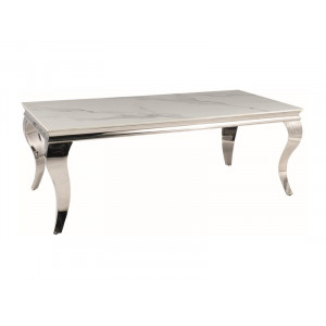 Журнальний столик PRINCE A CERAMIC Білий CALACATTA / Хром 120X60 Журнальний столик PRINCE A CERAMIC Білий CALACATTA / Хром 120X60