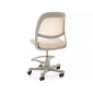 Крісло офісне комп'ютерне поворотне Q-027 Бежева сітка з мембранною тканиною / Хром каркас