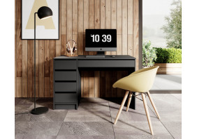 Стіл туалетний письмовий Ада / Ada 5S/120 з 5 шухлядами Антрацит 55х120 см.