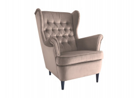 Крісло HARRY VELVET беж BLUVEL 28 / венге