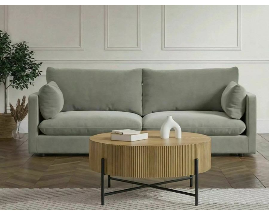 Стіл журнальний кавовий Tuca ø80 см Дуб / Чорний