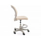 Крісло офісне комп'ютерне поворотне Q-027 Бежева сітка з мембранною тканиною / Хром каркас