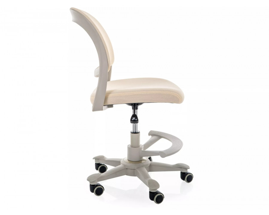 Крісло офісне комп'ютерне поворотне Q-027 Бежева сітка з мембранною тканиною / Хром каркас