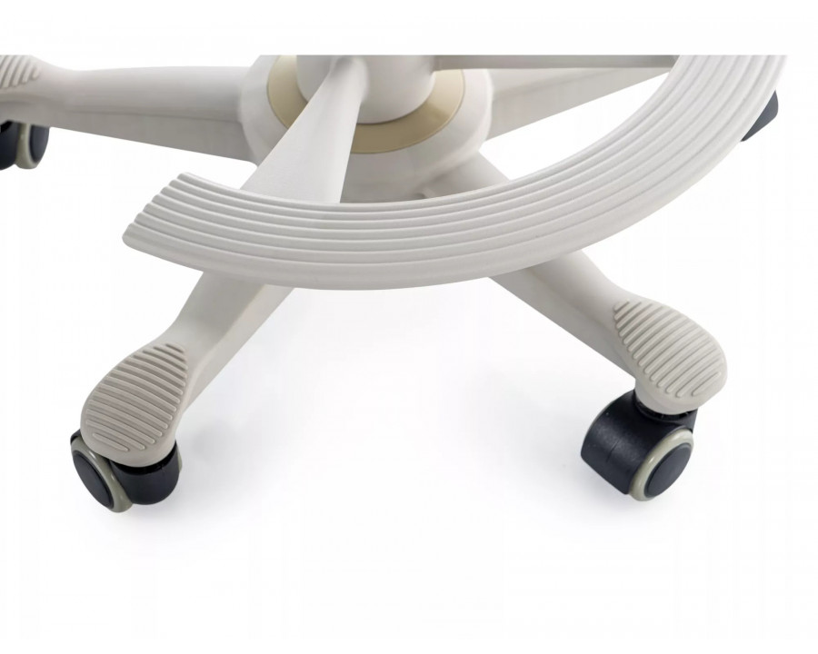 Крісло офісне комп'ютерне поворотне Q-027 Бежева сітка з мембранною тканиною / Хром каркас