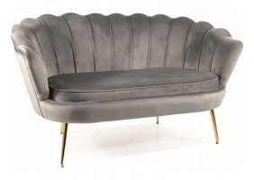Диван CAMELLIA 2 VELVET Сірий BLUEVEL 14 / Золото