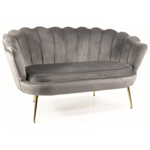 Диван CAMELLIA 2 VELVET Сірий BLUEVEL 14 / Золото