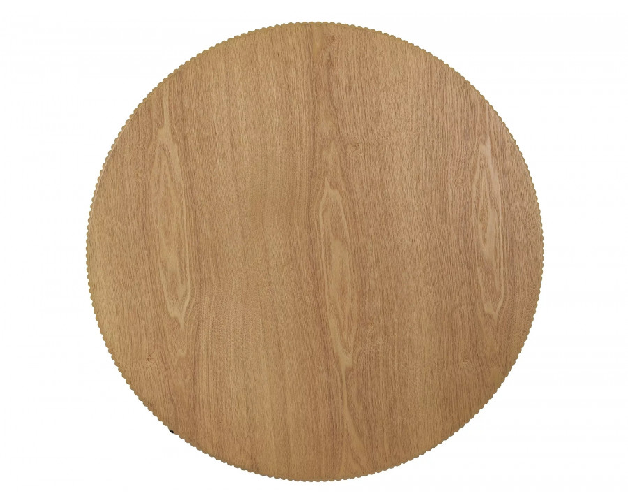 Стіл журнальний кавовий Tuca ø80 см Дуб / Чорний