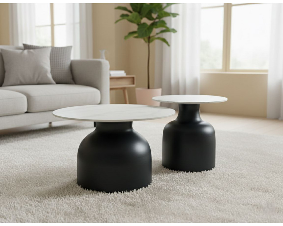 Журнальний столик MONTANA Білий глянець / Чорний (к-кт)