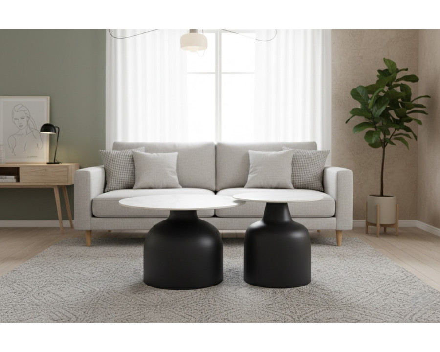 Журнальний столик MONTANA Білий глянець / Чорний (к-кт)