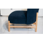 Крісло Вуді Дерево сидіння Тканина 830x820x790 синій