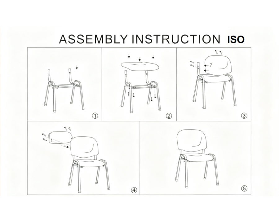 Стілець офійсний ISO чорний