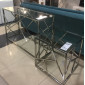 Журнальний стіл Escada B 55х55 Прозорий / Срібний