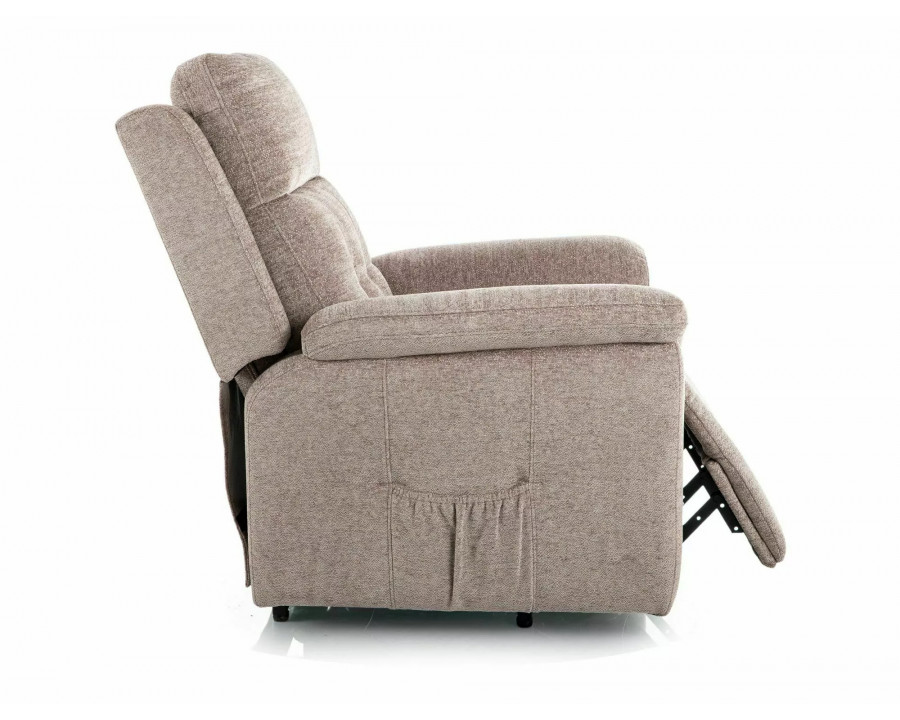 Крісло-вертикалізатор Morgan Raven Темно-бежева тканина / Чорний каркас