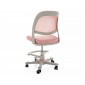 Крісло офісне комп'ютерне поворотне Q-027 Рожева сітка з мембранною тканиною / Світло-сірий каркас