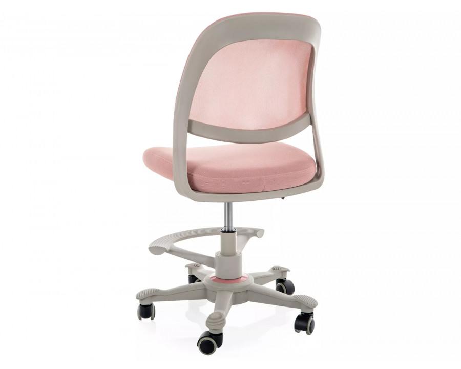 Крісло офісне комп'ютерне поворотне Q-027 Рожева сітка з мембранною тканиною / Світло-сірий каркас