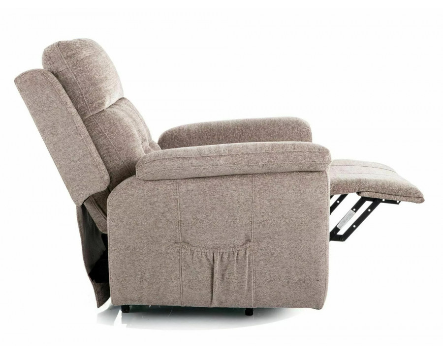 Крісло-вертикалізатор Morgan Raven Темно-бежева тканина / Чорний каркас