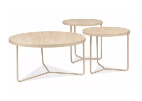 Набір журнальних столів Demeter ø80 см Беж / Кашемір